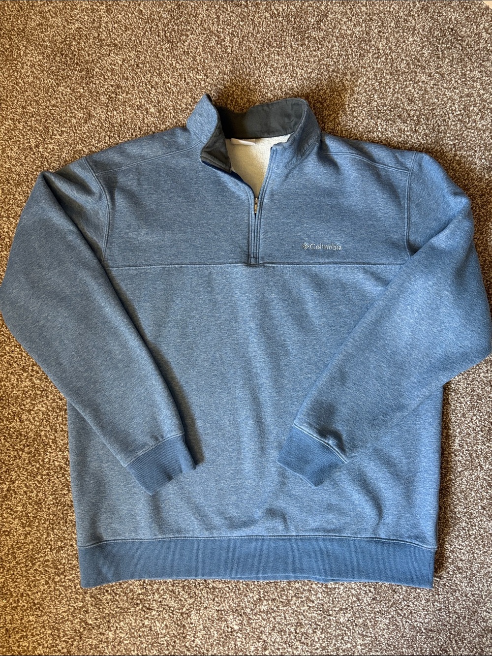 blue columbia quarter zip
